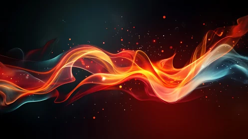 Luminous Dance of Fire and Ice Across the Night Sky.