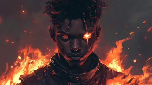 Pyrokinetic cyber-host with incandescent ocular core.