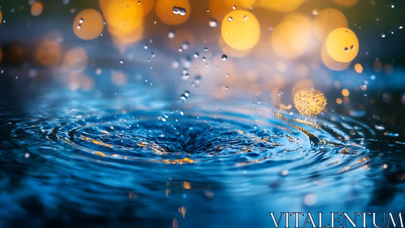 Hydrodynamic ripples under defocused bokeh illumination field.