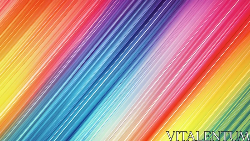 Bright diagonal rainbow streaks with playful glowing energy.