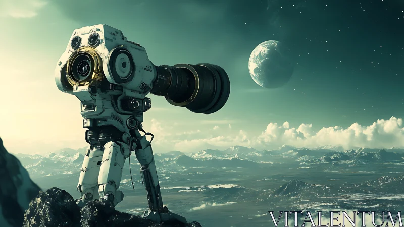 Autonomous tripod telescope robot surveys icy exoplanet horizon