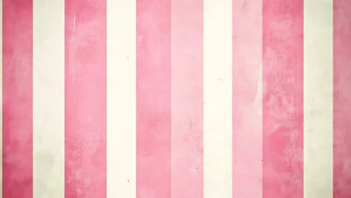Soft pink and cream striped backdrop suggests playful charm