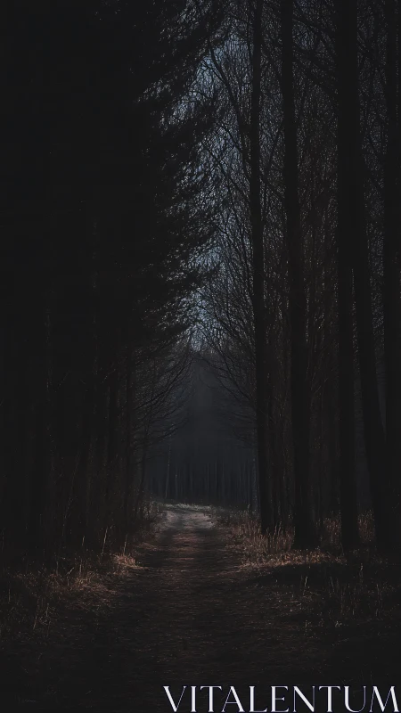 Shadows Dance Through Skeletal Forest Corridor