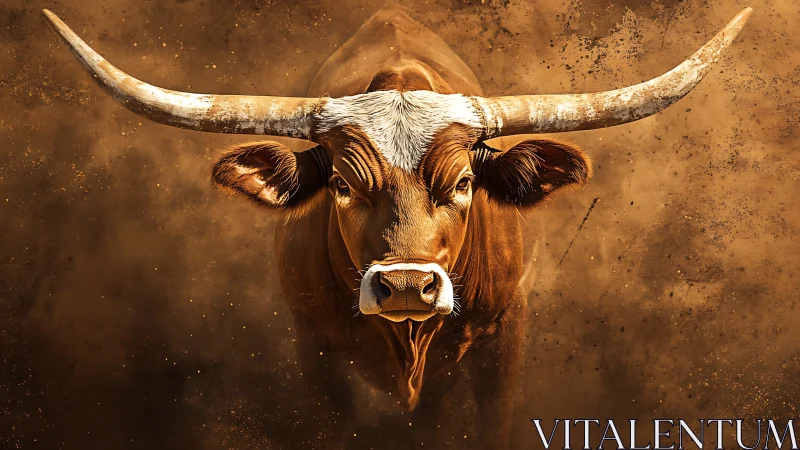 Dustborn titan bull charges through a storm of embers.