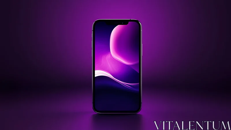 Modern Smartphone Display Neon Gradient Wallpaper.