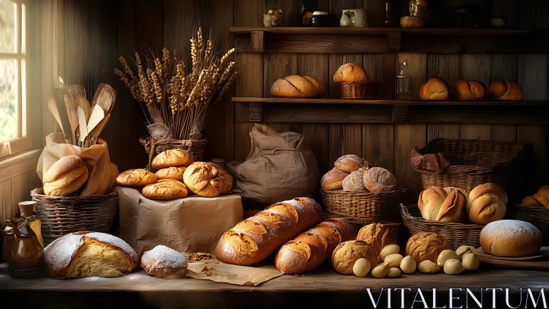 Artisan's Golden Abundance: A Bakery's Timeless Symphony