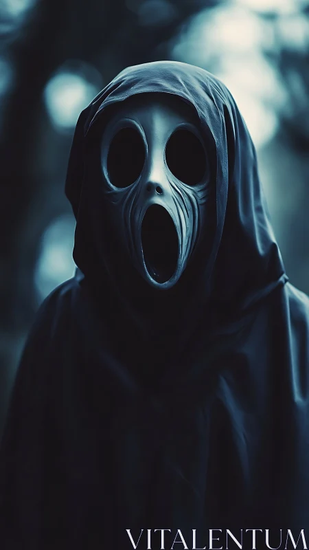 Midnight wraith leans forward, swallowing the forest hush