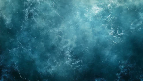 Ethereal teal water texture swirls in soft ocean mist.