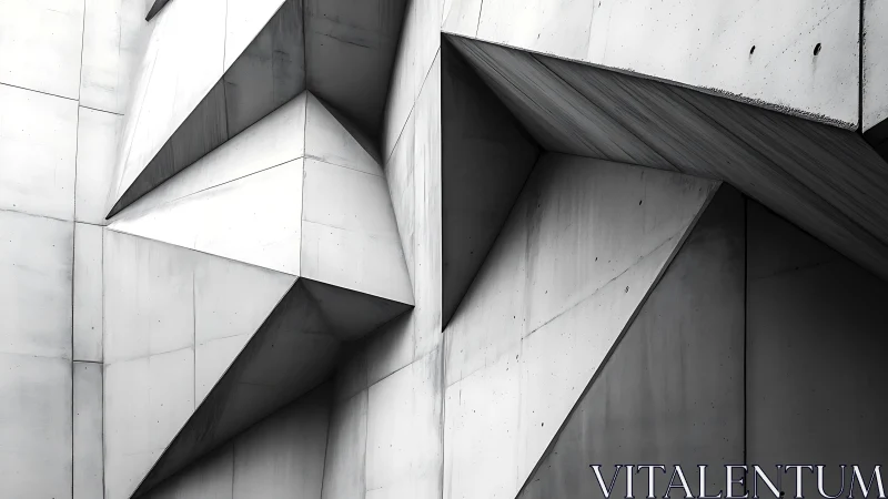 Sharp concrete geometry carves a stark urban abstraction