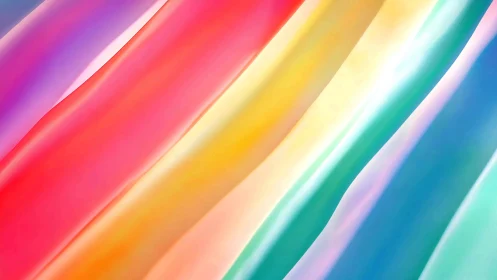 Colorful diagonal ribbons create soft luminous gradient bands