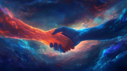 Cosmic fire and ice handshake unites opposing elemental forces