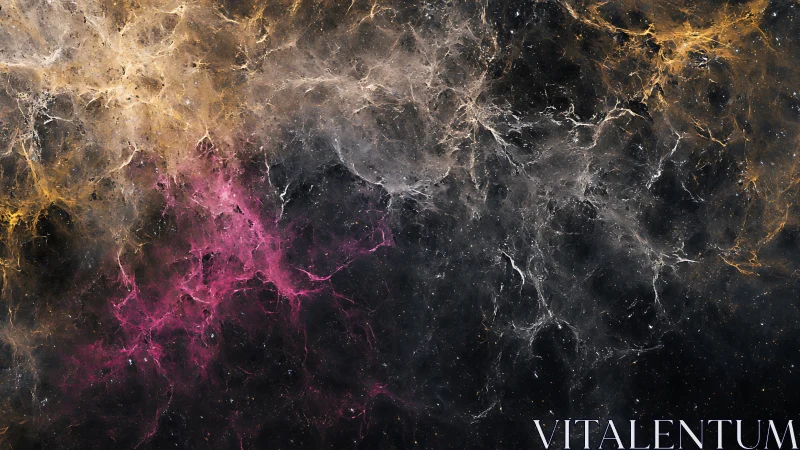 Nebula filaments sketch constellations in electric dusk