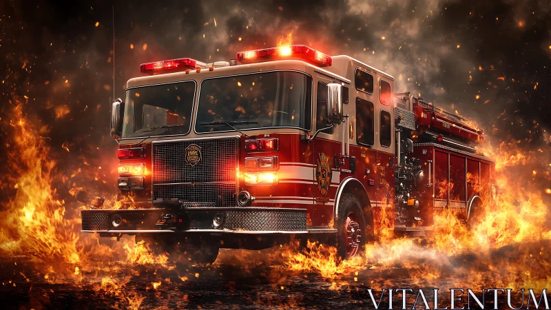 Courageous Firefighters Battle Intense Flames in Action