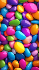 Vibrantly Rendered 3D Spherical Forms with Polished Surface Reflectivity