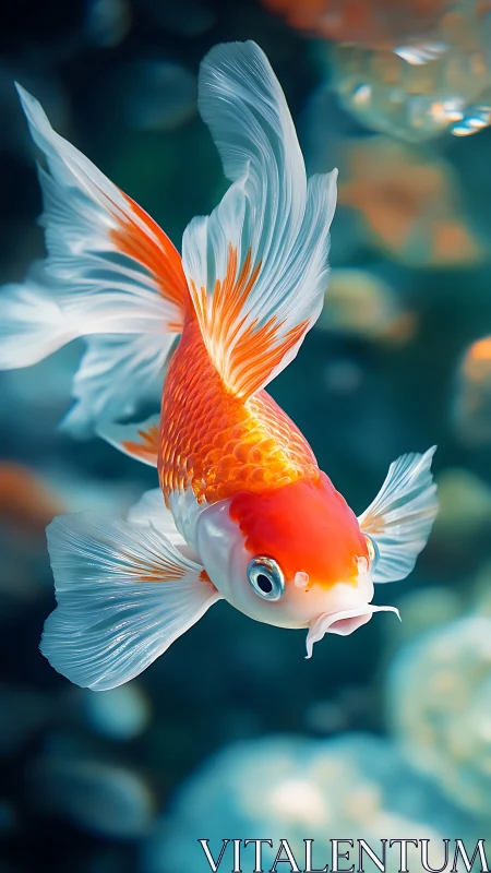 Vibrant koi fish rendered in high-detail photorealistic style