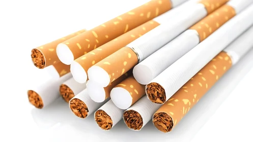 Cylindrical cigarette array under high-key optical isolation.