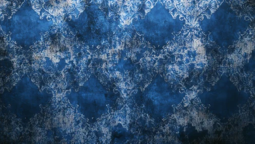 Weathered midnight damask drifting through pixelated dusk.