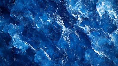 Abstract blue water texture with swirling patterns, digital art.