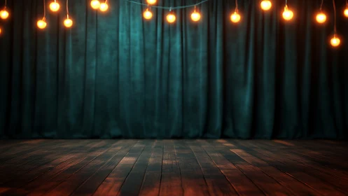 Curtainlit hush on a wooden stage ready for secrets to bloom.