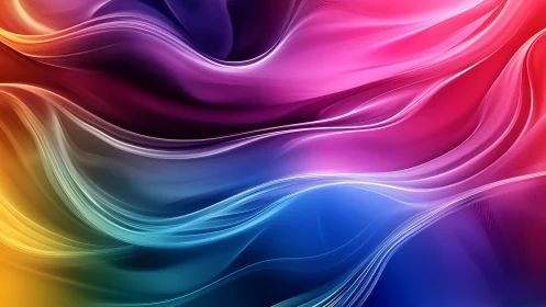 Vibrant flowing color waves in abstract digital gradient.