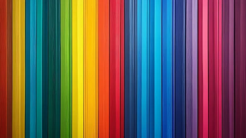Vertically aligned rainbow panels form a uniform chromatic spectrum