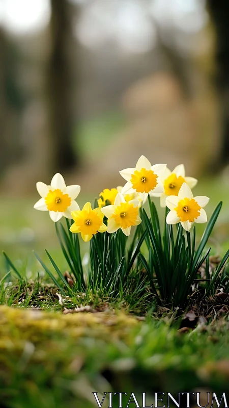 Golden Daffodils Pierce the Soggy Spring Veil