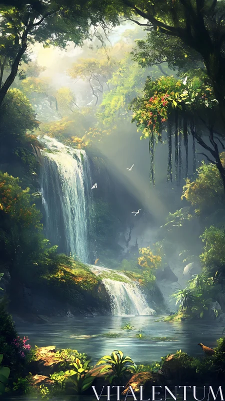 Waterfall daydream lets the rainforest breathe in light