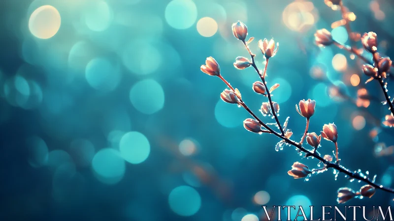 Frost-Kissed Blooms Dancing Through Turquoise Dreams.