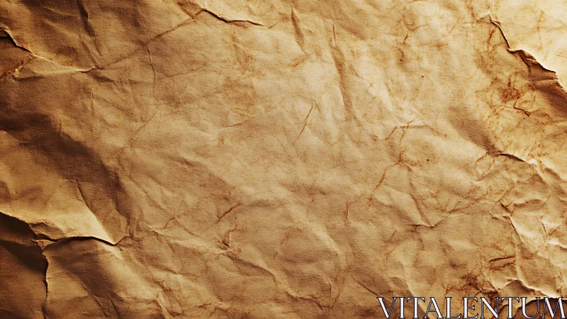 Weathered parchment texture with deep folds and warm tones.