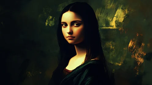 Quiet glow of a thoughtful girl in painterly shadows.