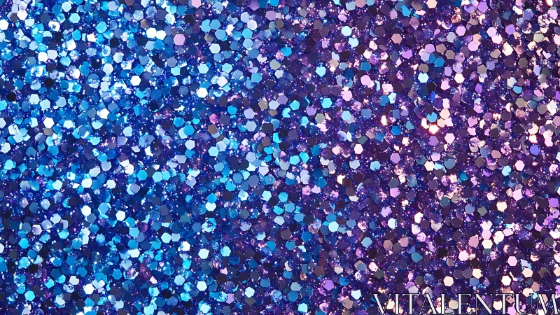Celestial glitter tide in electric blue and violet shimmer.