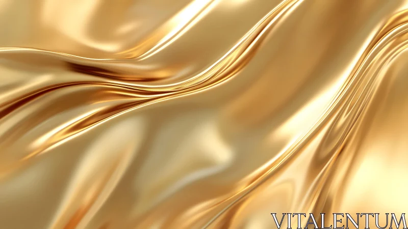 Abstract golden silk waves background with smooth, flowing texture.