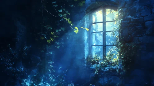 Moonlit ivy window where forgotten stone remembers dawn.