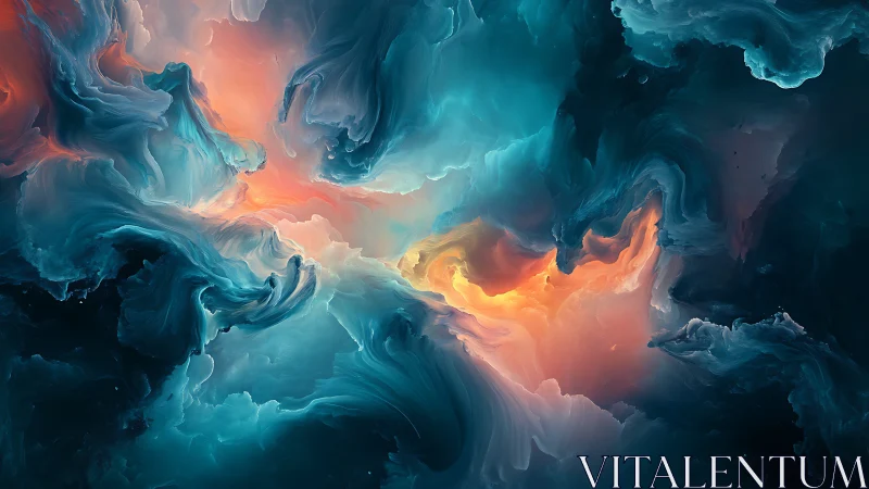 Digital nebula forms structured gradients in turbulent motion