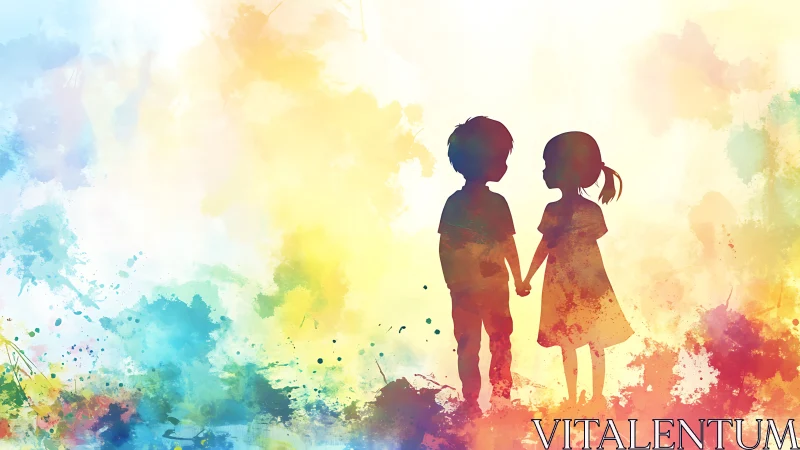 Two Kindred Spirits Hold Hands Through a Kaleidoscope of Dreams