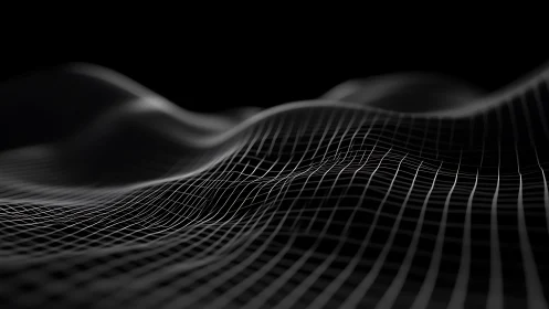 Midnight data dunes ripple beneath a silent digital sky.