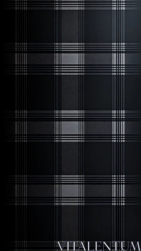 Monochrome tartan grid with fine diagonal weave pattern.