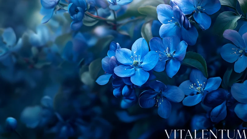 Delicate Blue Flowers Close-up Nature Photography