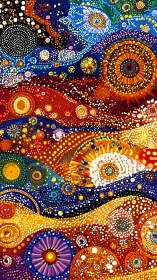 Radial dot-matrix vortexes map layered chromatic wavefields