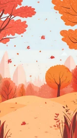 Autumn's Golden Embrace: A Peaceful Fall Landscape.