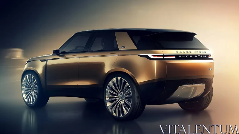 Bronze SUV concept render shows rear three quarter exterior