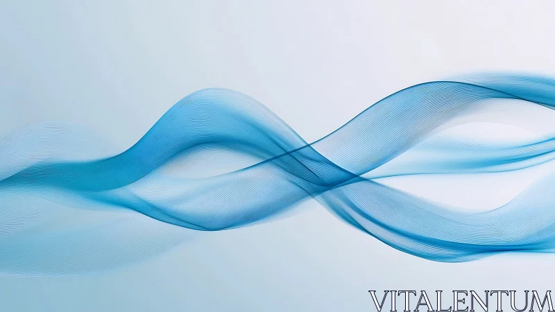 Minimalist blue waveforms with flowing linear gradients.