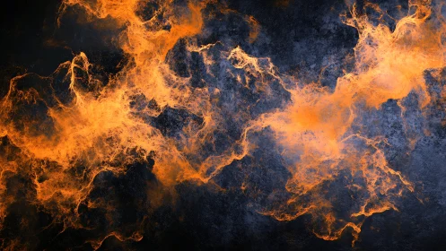 Fiery Flames Dance Across Darkness.