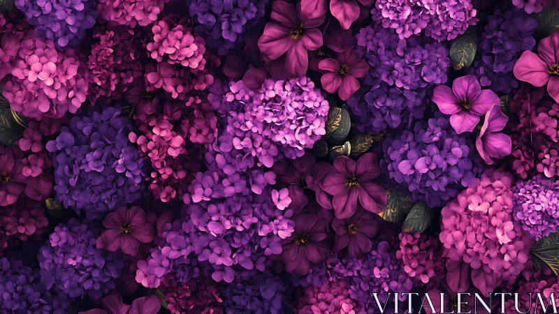 Magenta Abundance Blooms Against Velvet Darkness