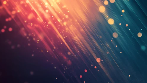 Abstract glowing lines and bokeh lights in vibrant digital art.