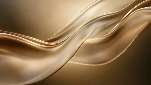 Soft golden waves drift gently across a calm, silky space