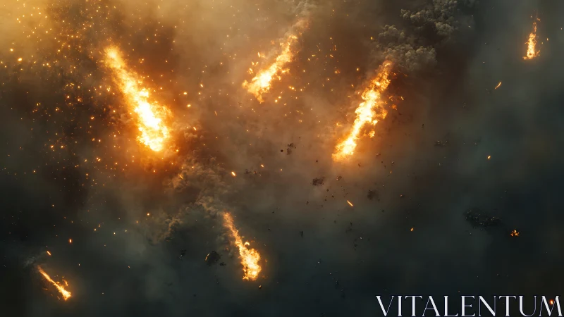 Cosmic Inferno: Three Blazing Pillars of Celestial Fire.