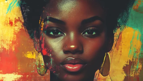 Radiant portrait celebrates strength in bold, vivid color