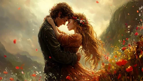 Two Hearts Meet in a Garden of Light.