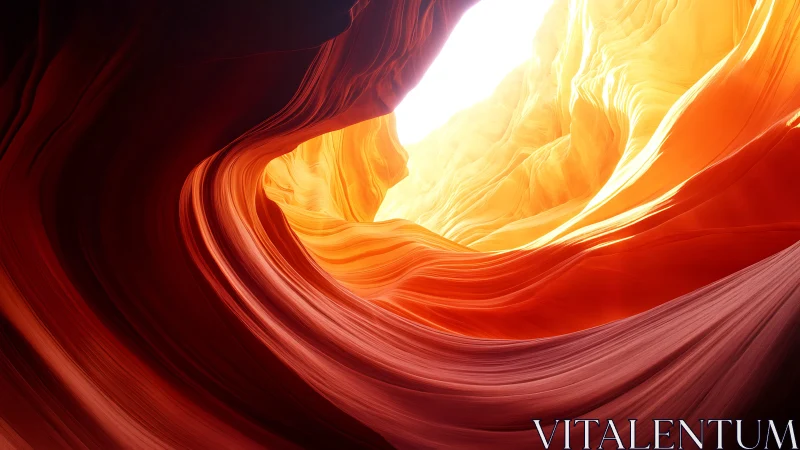 Glowing canyon curves invite the eye toward warm desert light